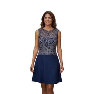 Tadashi Shoji Dress Navy Womens Size 8